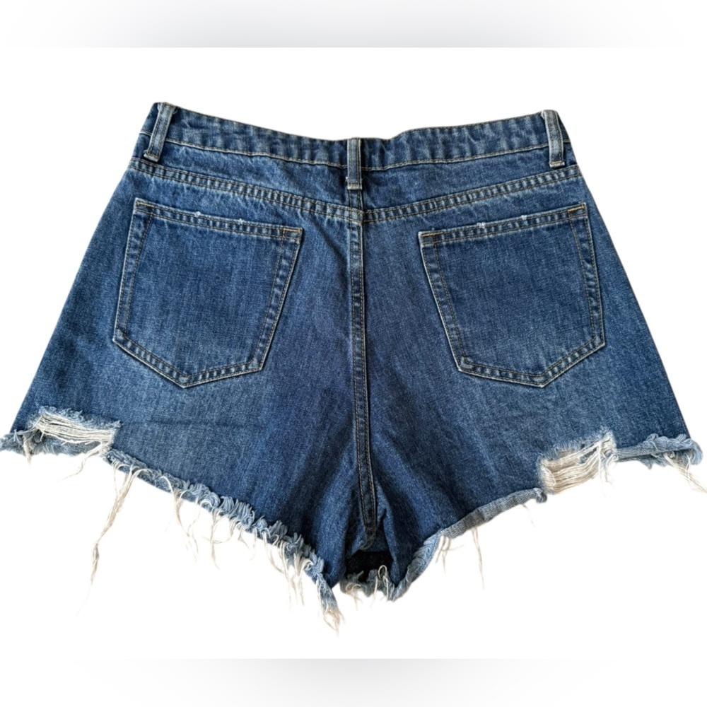 Gianni Bini Distressed Denim Cutoff Shorts Size 27 Jean Shorts 100% cotton - Picture 4 of 4